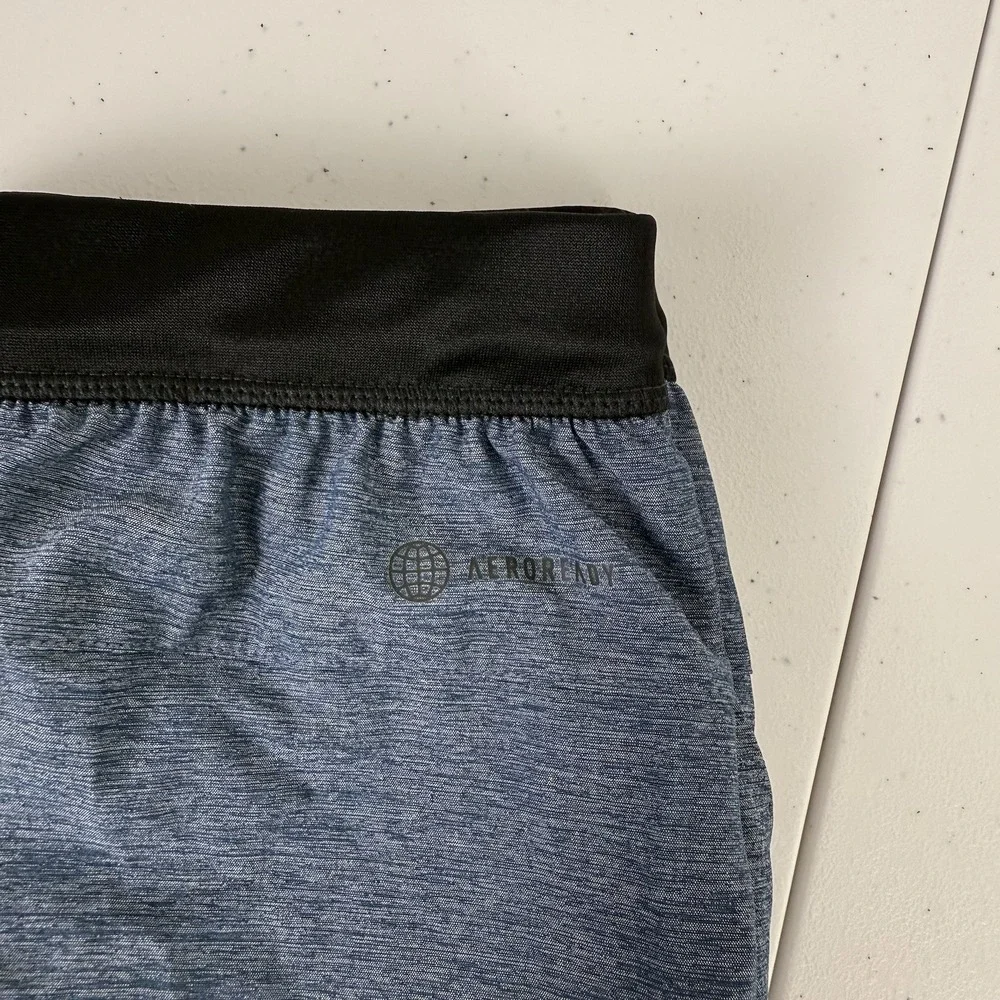Adidas Mens XS Axis Woven 3.0 Shorts Blue Heathered Training Athletic Gym HG6565